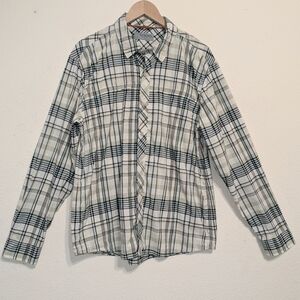 SIMMS Shirt Mens Large brrr© Nylon Plaid Long Sleeve Fishing Performance Stretch